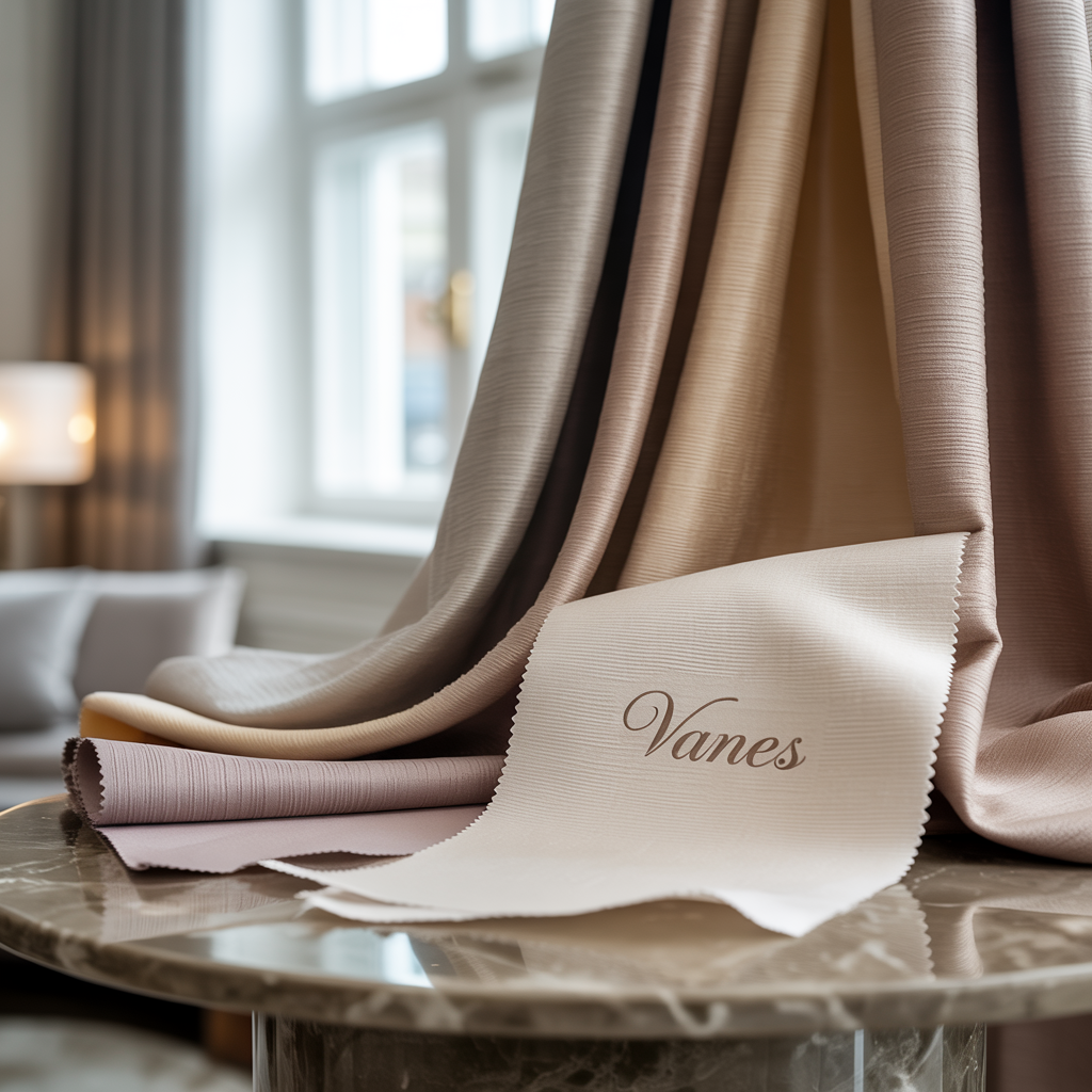 VANES textilné vzorky s luxusnými záclovami